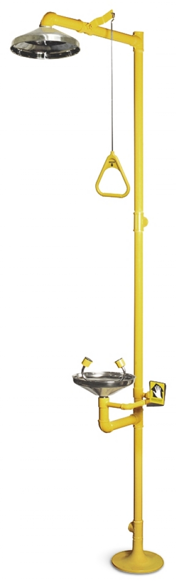 S/Steel Bowl Emergency Shower & Eyewash